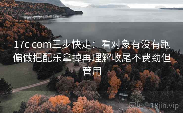 17c com三步快走：看对象有没有跑偏做把配乐拿掉再理解收尾不费劲但管用  第2张